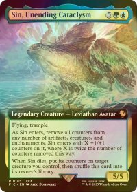 [FOIL] 終わりなき災厄、『シン』/Sin, Unending Cataclysm (拡張アート版) 【英語版】 [FIC-金R]