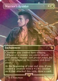 [FOIL] 戦士の心掛け/Warrior's Resolve (全面アート版) 【英語版】 [FIC-白R]