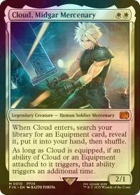 [FOIL] ミッドガルの傭兵、クラウド/Cloud, Midgar Mercenary 【英語版】 [FIN-白MR]