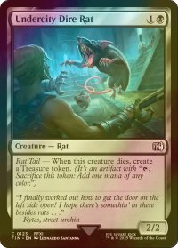 [FOIL] 地下水路のウェアラット/Undercity Dire Rat 【英語版】 [FIN-黒C]