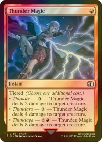 [FOIL] 雷魔法/Thunder Magic 【英語版】 [FIN-赤C]