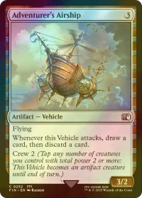 [FOIL] 冒険者の飛空艇/Adventurer's Airship 【英語版】 [FIN-灰C]
