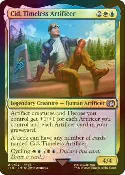 画像1: [FOIL] 独創的な革新者、シド/Cid, Timeless Artificer No.412 【英語版】 [FIN-金U]