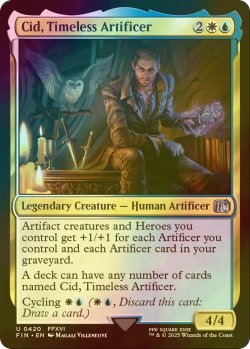 画像1: [FOIL] 独創的な革新者、シド/Cid, Timeless Artificer No.420 【英語版】 [FIN-金U]