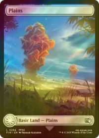 [FOIL] 平地/Plains No.294 (全面アート版) 【英語版】 [FIN-土地C]