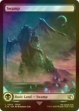[FOIL] 沼/Swamp No.300 (全面アート版) 【英語版】 [FIN-土地C]