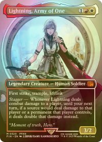 [FOIL] シーンドライブ、ライトニング/Lightning, Army of One No.320 (全面アート版) 【英語版】 [FIN-金MR]
