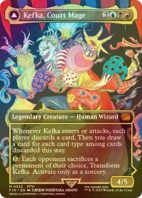 [FOIL] 人造魔導士、ケフカ/Kefka, Court Mage No.322 (全面アート版) 【英語版】 [FIN-金MR]