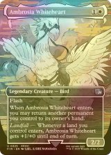 [FOIL] ロザリアの心、アンブロシア/Ambrosia Whiteheart (全面アート版) 【英語版】 [FIN-白U]