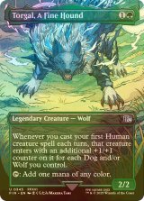 [FOIL] 盟友、トルガル/Torgal, A Fine Hound (全面アート版) 【英語版】 [FIN-緑U]