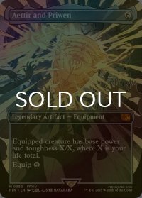[FOIL] エーティル＆プリュウェン/Aettir and Priwen (全面アート版) 【英語版】 [FIN-灰MR]