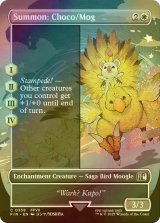 [FOIL] 召喚：チョコボ＆モーグリ/Summon: Choco/Mog (全面アート版) 【英語版】 [FIN-白C]