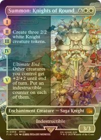 [FOIL] 召喚：ナイツオブラウンド/Summon: Knights of Round (全面アート版) 【英語版】 [FIN-白MR]