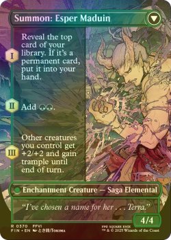 画像2: [FOIL] 幻獣との交わり/Esper Origins (全面アート版) 【英語版】 [FIN-緑R]
