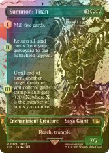 [FOIL] 召喚：タイタン/Summon: Titan (全面アート版) 【英語版】 [FIN-緑R]