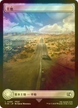 [FOIL] 平地/Plains No.296 (全面アート版) 【日本語版】 [FIN-土地C]
