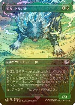 画像1: [FOIL] 盟友、トルガル/Torgal, A Fine Hound (全面アート版) 【日本語版】 [FIN-緑U]