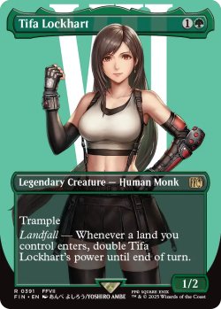 画像1: ティファ・ロックハート/Tifa Lockhart (全面アート版) 【英語版】 [FIN-緑R]