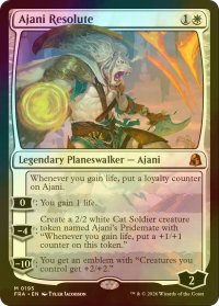 [FOIL] 意志堅固なるアジャニ/Ajani Resolute (海外産ブースター版) 【英語版】 [FRA-白MR]