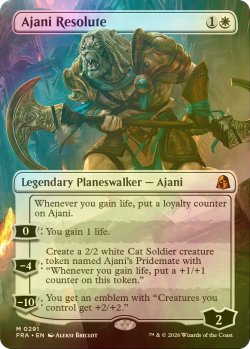 画像1: [FOIL] 意志堅固なるアジャニ/Ajani Resolute (全面アート・海外産ブースター版) 【英語版】 [FRA-白MR]