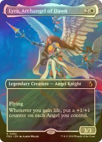[FOIL] 黎明の大天使、ライラ/Lyra, Archangel of Dawn (全面アート・海外産ブースター版) 【英語版】 [FRA-白R]