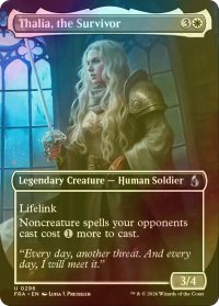 [FOIL] 生存者、サリア/Thalia, the Survivor (全面アート版) 《特価品》 【英語版】 [FRA-白U]