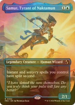 画像1: [FOIL] ナクタムンの専制君主、サムト/Samut, Tyrant of Naktamun (全面アート・海外産ブースター版) 【英語版】 [FRA-青R]