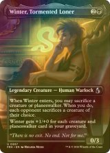 [FOIL] 苛まれし一匹狼、ウィンター/Winter, Tormented Loner (全面アート版) 【英語版】 [FRA-黒U]