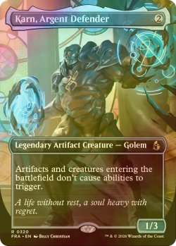 画像1: [FOIL] 銀白の防衛者、カーン/Karn, Argent Defender (全面アート・海外産ブースター版) 【英語版】 [FRA-灰R]