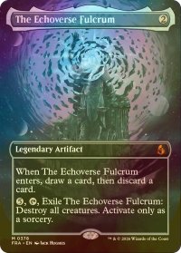 [FOIL] 模倣宇宙の支点/The Echoverse Fulcrum (全面アート・海外産ブースター版) 【英語版】 [FRA-灰MR]