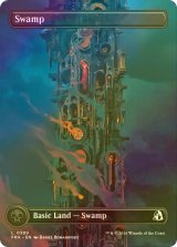 [FOIL] 沼/Swamp No.389 (全面アート版) 【英語版】 [FRA-土地C]