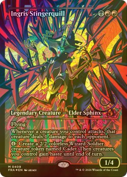 画像1: [FOIL] イングリス・スティンガークイル/Ingris Stingerquill No.409 (ジャパン・ショーケース版) 【英語版】 [FRA-金MR]