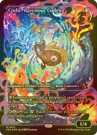 [FOIL] 貪欲な写本、コーディ/Codie, Ravenous Codex No.412 (ジャパン・ショーケース版) 【英語版】 [FRA-灰MR]