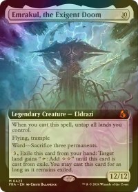 [FOIL] 迫り来る破滅、エムラクール/Emrakul, the Exigent Doom (拡張アート版) 【英語版】 [FRA-無MR]