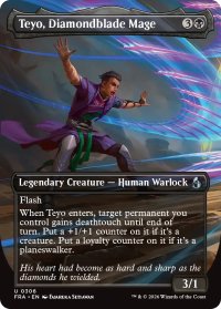 金剛刃の魔道士、テヨ/Teyo, Diamondblade Mage (全面アート版) 【英語版】 [FRA-黒U]