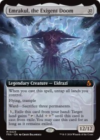 迫り来る破滅、エムラクール/Emrakul, the Exigent Doom (拡張アート版) 【英語版】 [FRA-無MR]