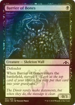 画像1: [FOIL] 骨の障壁/Barrier of Bones 【英語版】 [GRN-黒C]