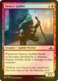 [FOIL] 気難しいゴブリン/Ornery Goblin 【英語版】 [GRN-赤C]