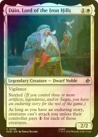 [FOIL] くろがね連山の統治者、ダーイン/Dain, Lord of the Iron Hills 【英語版】 [HOB-白U]