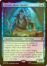 [FOIL] 月を読む者、エルロンド/Elrond, Moon-Reader (海外産ブースター版) 【英語版】 [HOB-青MR]