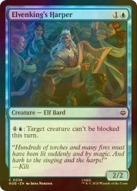 [FOIL] エルフ王付きの竪琴奏者/Elvenking's Harper 【英語版】 [HOB-青C]