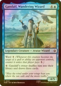 [FOIL] 放浪の魔法使い、ガンダルフ/Gandalf, Wandering Wizard 【英語版】 [HOB-青C]