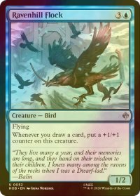 [FOIL] からすが丘の群れ/Ravenhill Flock 【英語版】 [HOB-青U]