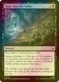 [FOIL] 谷間へのなだれ込み/Rage into the Valley 【英語版】 [HOB-黒C]