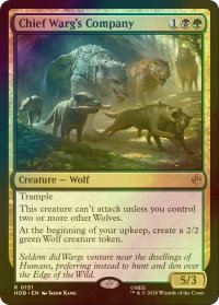 [FOIL] 親分魔狼の隊/Chief Warg's Company 【英語版】 [HOB-金R]