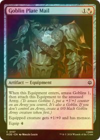 [FOIL] ゴブリンの板金鎧/Goblin Plate Mail 【英語版】 [HOB-金C]