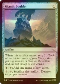 [FOIL] 巨人の大岩/Giant's Boulder 【英語版】 [HOB-灰C]