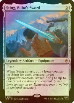 画像1: [FOIL] ビルボの佩刀、つらぬき丸/Sting, Bilbo's Sword 【英語版】 [HOB-灰R]