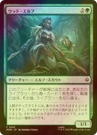 [FOIL] ウッド・エルフ/Wood Elves 【日本語版】 [HOB-緑C]