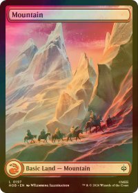 [FOIL] 山/Mountain (全面アート版) 【英語版】 [HOB-土地C]